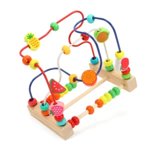 Wooden Montessori Fruit Bead Puzzle