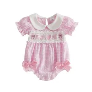 Stylish Baby Girl Plaid Romper