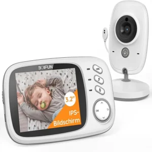 Wireless Baby Monitor with Camera, Night Vision, VOX & Temperature Sensor