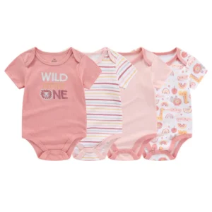 Soft Cotton Baby Bodysuit Set